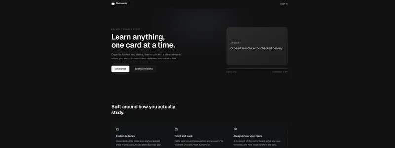 TrueFlashcard project preview